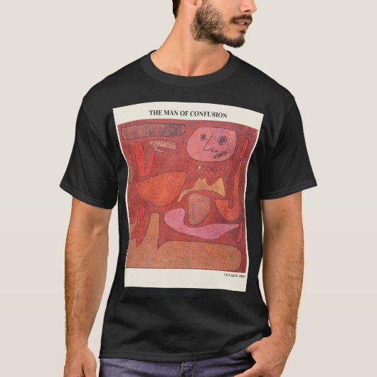 HET MAN VAN VERWARRING DOOR PAUL KLEE, Abstracte v T-shirt (Voorkant)