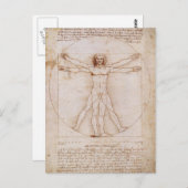 Het Man van Vitruvian Briefkaart (Voorkant / Achterkant)