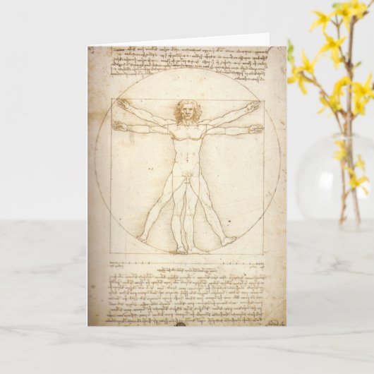 Het Man van Vitruvian Kaart (Gele Bloem)