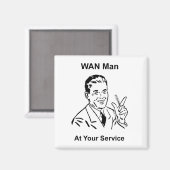 Het Man van WAN bij Uw Tech van het Terugtrekken v Magneet (Voorkant / Achterkant)