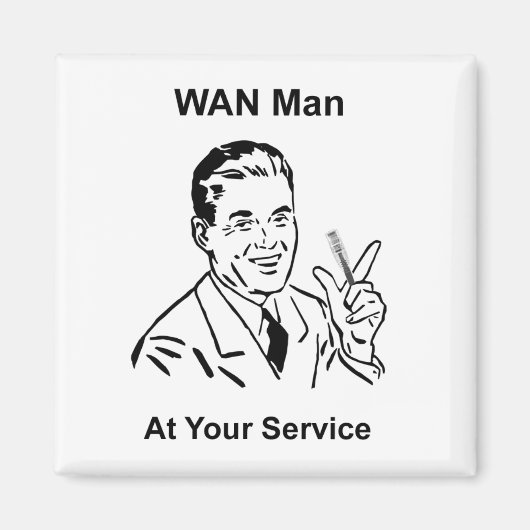 Het Man van WAN bij Uw Tech van het Terugtrekken v Magneet (Voorkant)