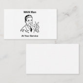 Het Man van WAN bij Uw Tech van het Terugtrekken v Visitekaartje (Voorkant / Achterkant)