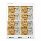 Het MAN VITRUVIAN, Antiek bruin perkament Etiket (Full Sheet)