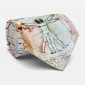 Het MAN VITRUVIAN, Antiek bruin perkament Stropdas (Opgerold)