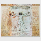 HET MAN VITRUVIAN VAN Leonardo Da Vinci Cadeaupapier (Vlak)