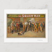 Het Man Western Drama Theater Poster Briefkaart (Voorkant)