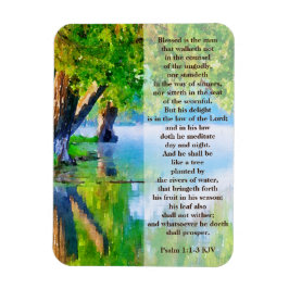 Het Man wordt afgestompt - Psalm 1:1-3 Magneet