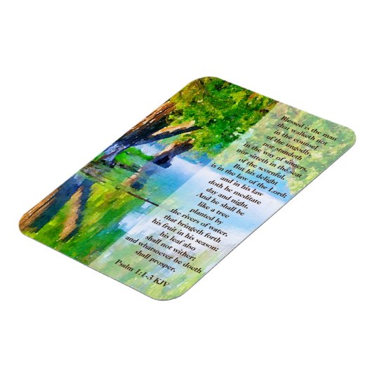 Het Man wordt afgestompt - Psalm 1:1-3 Magneet (Linkerzijde)