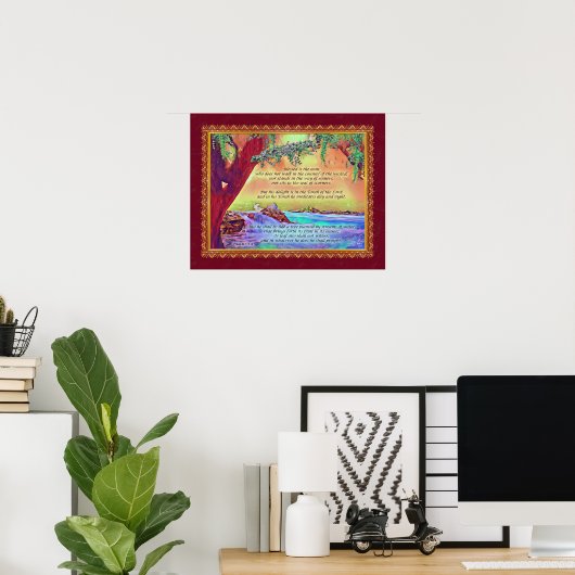 Het Man zonder randen is een soort boompsalm 1-kun Poster (Thuiskantoor)