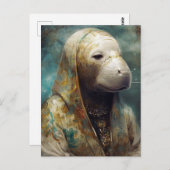 Het Manatee Nun Briefkaart (Voorkant / Achterkant)