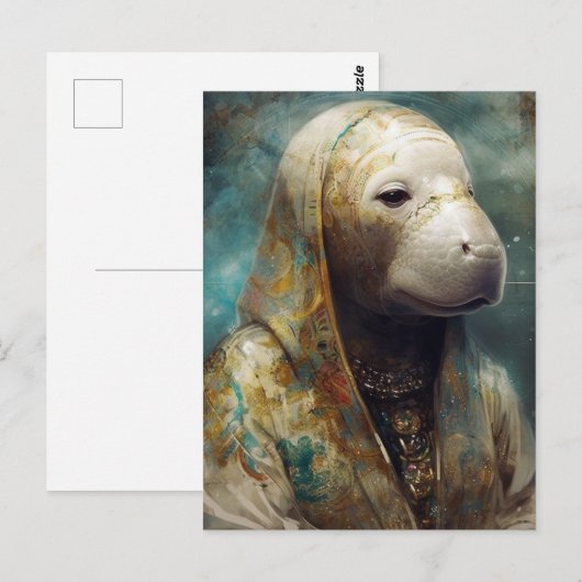 Het Manatee Nun Briefkaart (Voorkant / Achterkant)