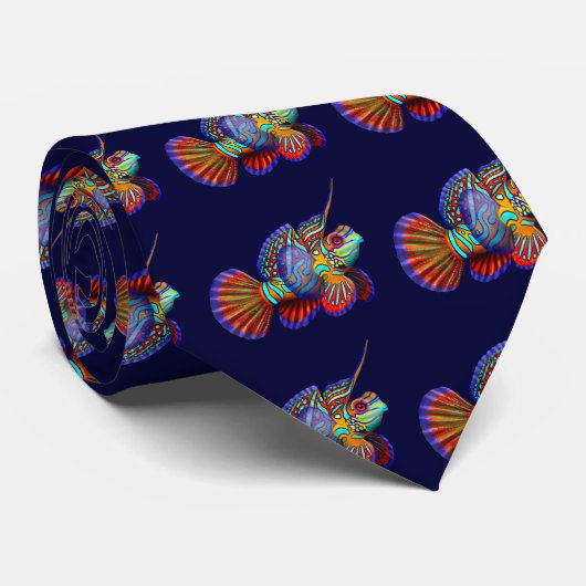 Het Mandarijnse dragonet Stropdas (Opgerold)