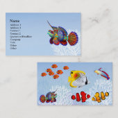 Het Mandarijnse Goby Dragonet Fish Visitekaartje (Voorkant / Achterkant)
