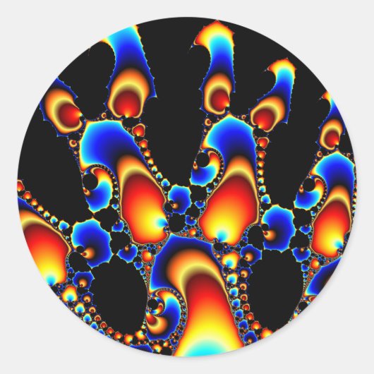 Het - Mandelbrot Fractal Art Ronde Sticker (Voorkant)