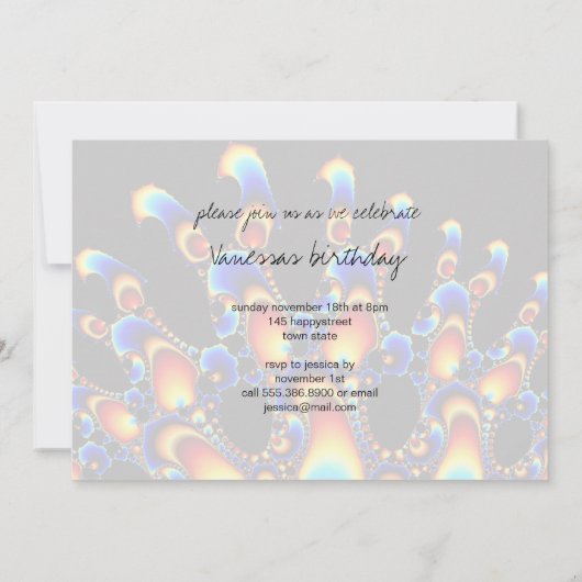 Het - Mandelbrot Fractal Kaart (Achterkant)