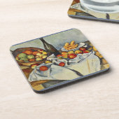 Het mandje appels van Paul Cezanne Bier Onderzetter (Linkerzijde)