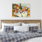 Het mandje appels van Paul Cezanne Canvas Afdruk (Insitu (Slaapkamer))