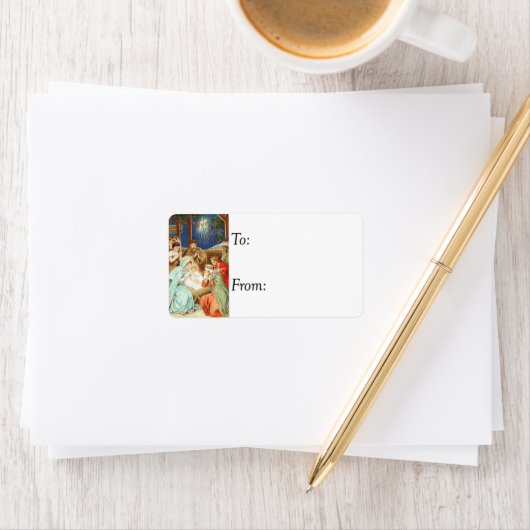 Het Manger Scene Gift Label (Insitu)