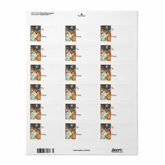 Het Manger Scene Gift Label (Full Sheet)