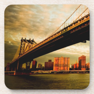 Het Manhattan-uitzicht aan de kant van Brooklyn (N Bier Onderzetter