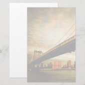 Het Manhattan-uitzicht aan de kant van Brooklyn (N Briefpapier (Voorkant / Achterkant)
