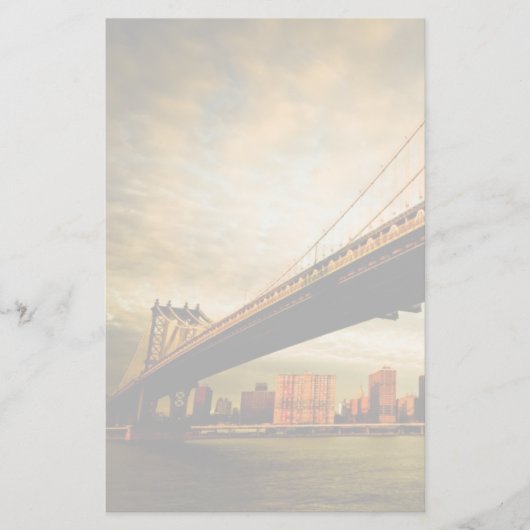 Het Manhattan-uitzicht aan de kant van Brooklyn (N Briefpapier (Voorkant)
