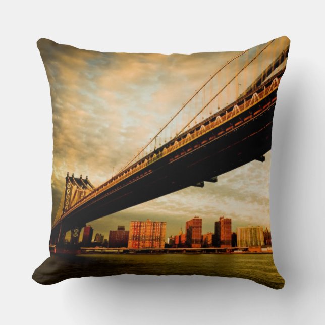 Het Manhattan-uitzicht aan de kant van Brooklyn (N Kussen (Voorkant)