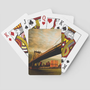 Het Manhattan-uitzicht aan de kant van Brooklyn (N Pokerkaarten