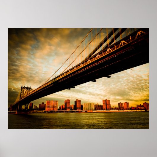 Het Manhattan-uitzicht aan de kant van Brooklyn (N Poster (Voorkant)