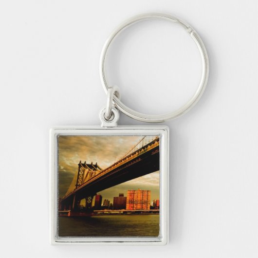 Het Manhattan-uitzicht aan de kant van Brooklyn (N Sleutelhanger (Voorkant)