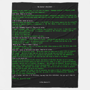 Het Manifest van de Hacker Fleece Deken