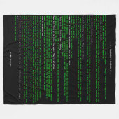 Het Manifest van de Hacker Fleece Deken (Voorkant (Horizontaal))