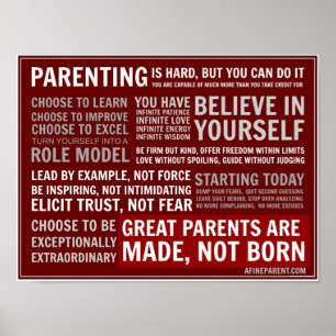 Het Manifesto van een fijne ouder - Poster
