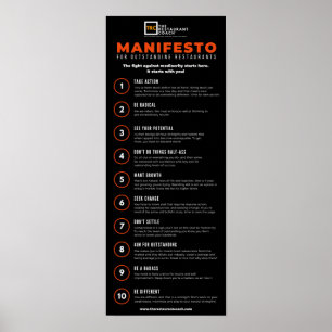 Het Manifesto voor Uitstaande Restaurants 2.0 Poster