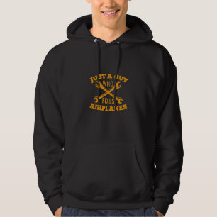 Het Mannen citaat van de Techniek van het Vliegtui Hoodie