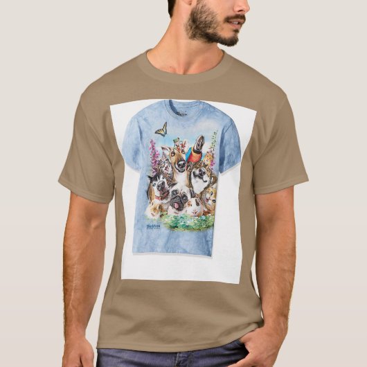 Het Mannen gebergte Selfie T-shirt (Voorkant)