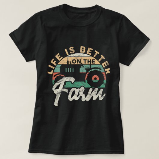 Het Mannen leven is beter op het Boerderij Funny F T-shirt (Design voorkant)