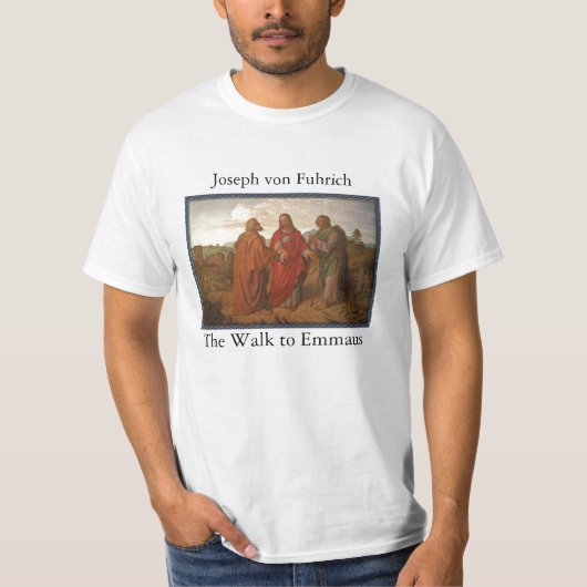 Het Mannen Lichte Shirt van de Lok aan Emmaus (Voorkant)