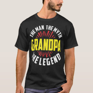 Het Mannen Man De mythe De legende Opa Vaders D T-shirt