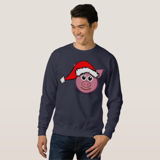 het mannen sweatshirt van het Kerstmisvarken