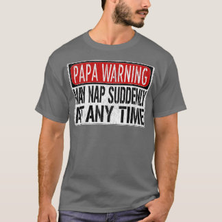 Het Mannen waarschuwingsbord van Funny Papa kan pl T-shirt