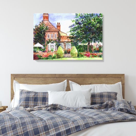 Het Manor House Wall Art Canvas (Insitu (Slaapkamer))