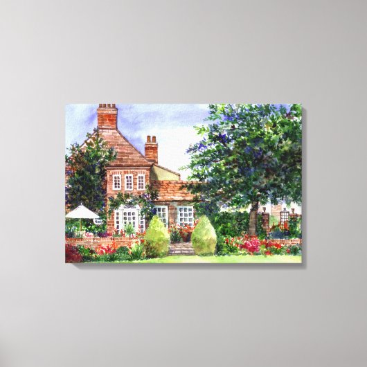 Het Manor House Wall Art Canvas Afdruk (Voorkant)