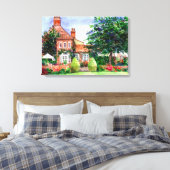 Het Manor House Wall Art Canvas Afdruk (Insitu (Slaapkamer))