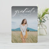 Het manuscript afstuderen blauwe één fotoaankondig (Staand voorkant)