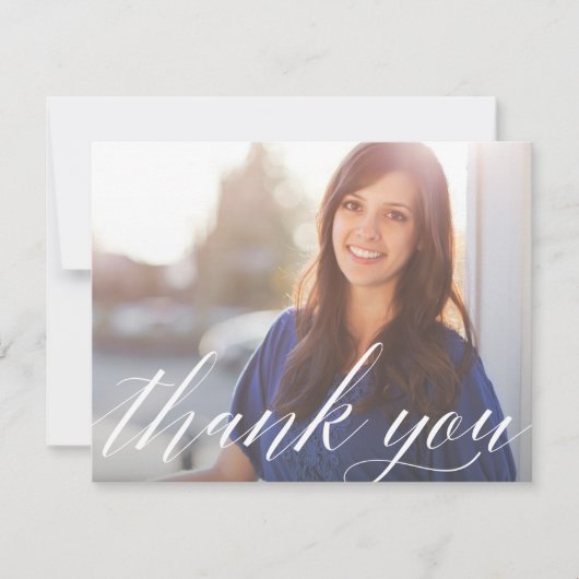 Het manuscript Afstuderen Foto Dank u Nota Kaart (Voorkant)