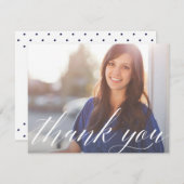 Het manuscript Afstuderen Foto Dank u Nota Kaart (Voorkant / Achterkant)