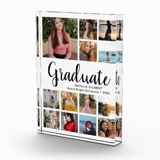 Het manuscript Afstuderen het Blok van de Foto van (Rechts)