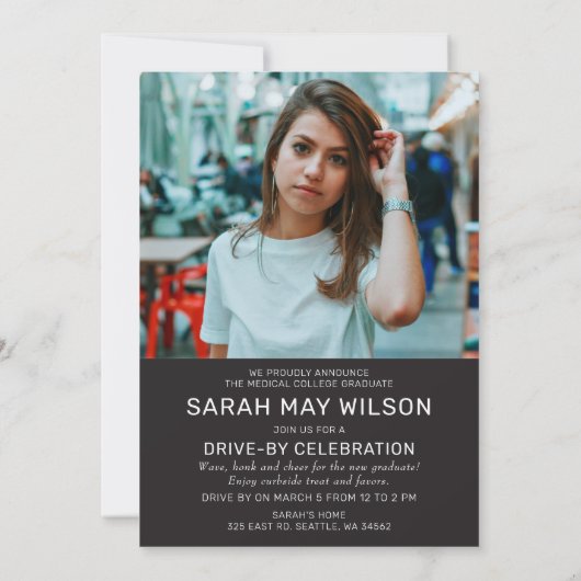 Het manuscript Afstuderen twee Foto Aandrijving do Kaart (Achterkant)