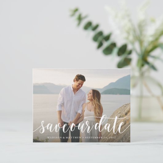 Het manuscript bewaart het Briefkaart van de Datum (Staand voorkant)